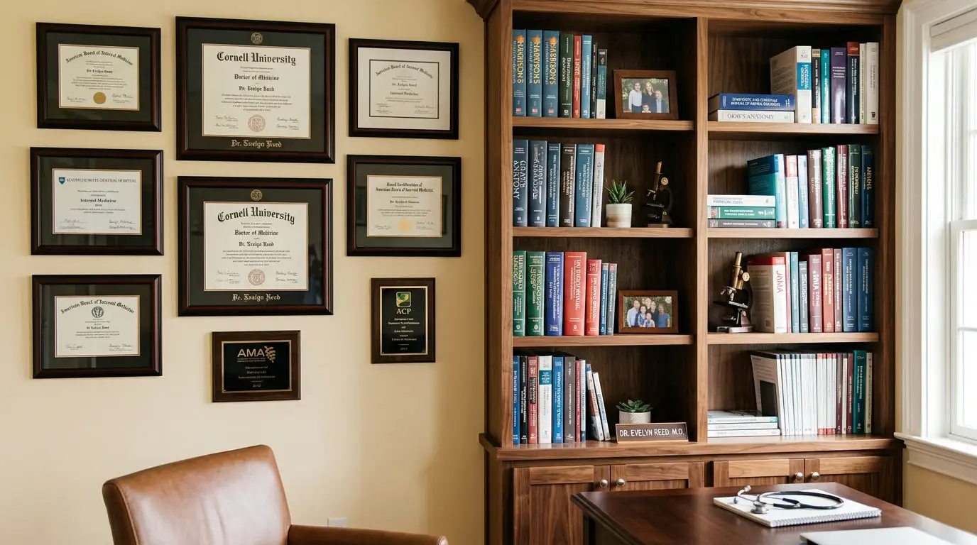 Interior del consultorio de medicina masculina en Capital Federal